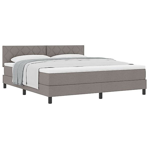 vidaXL Bett Boxspringbett mit Matratze Taupe 180x200 cm Stoff (1-tlg) günstig online kaufen