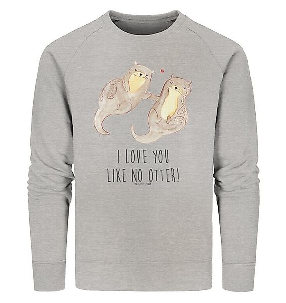 Mr. & Mrs. Panda Longpullover Otter Hände halten Größe M - Heather Grey - G günstig online kaufen