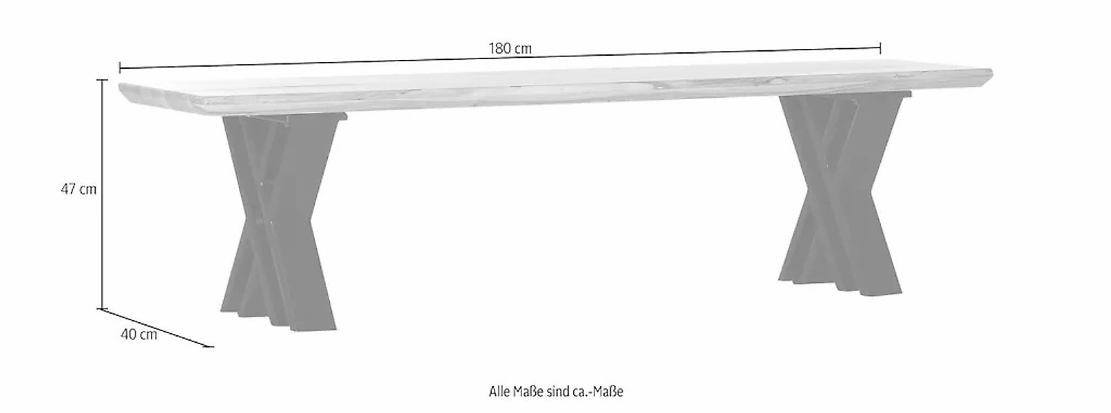 Gutmann Factory Sitzbank "Building" aus Massivholz Akazie günstig online kaufen