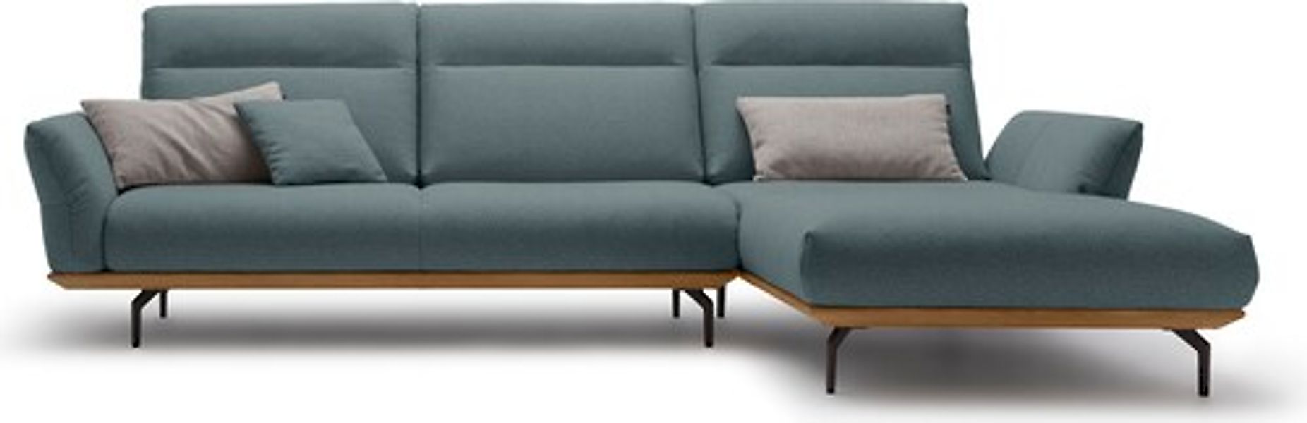 Creation BY ROLF BENZ Ecksofa »CR.460«, Sockel in Nussbaum, Winkelfüße in U günstig online kaufen