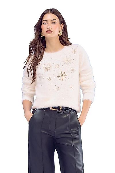 LIPSY Rundhalspullover Lipsy Federgarn-Weihnachtsstrickpullover, Regular (1 günstig online kaufen