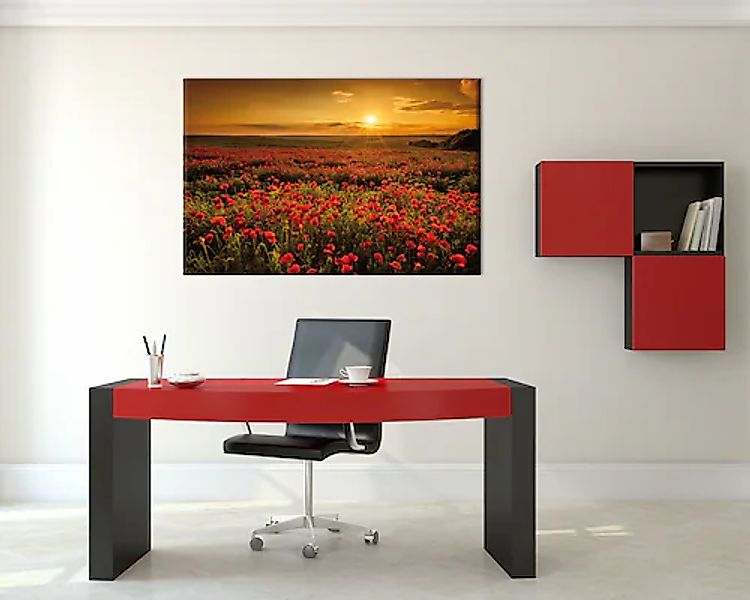 Bönninghoff Leinwandbild »Mohnblumenwiese«, Blumenwiese, (1 St.), BxH: 118x günstig online kaufen