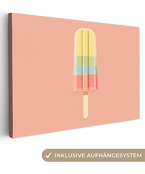 OneMillionCanvasses® Leinwandbild Wassereis - Pastelltöne - günstig online kaufen