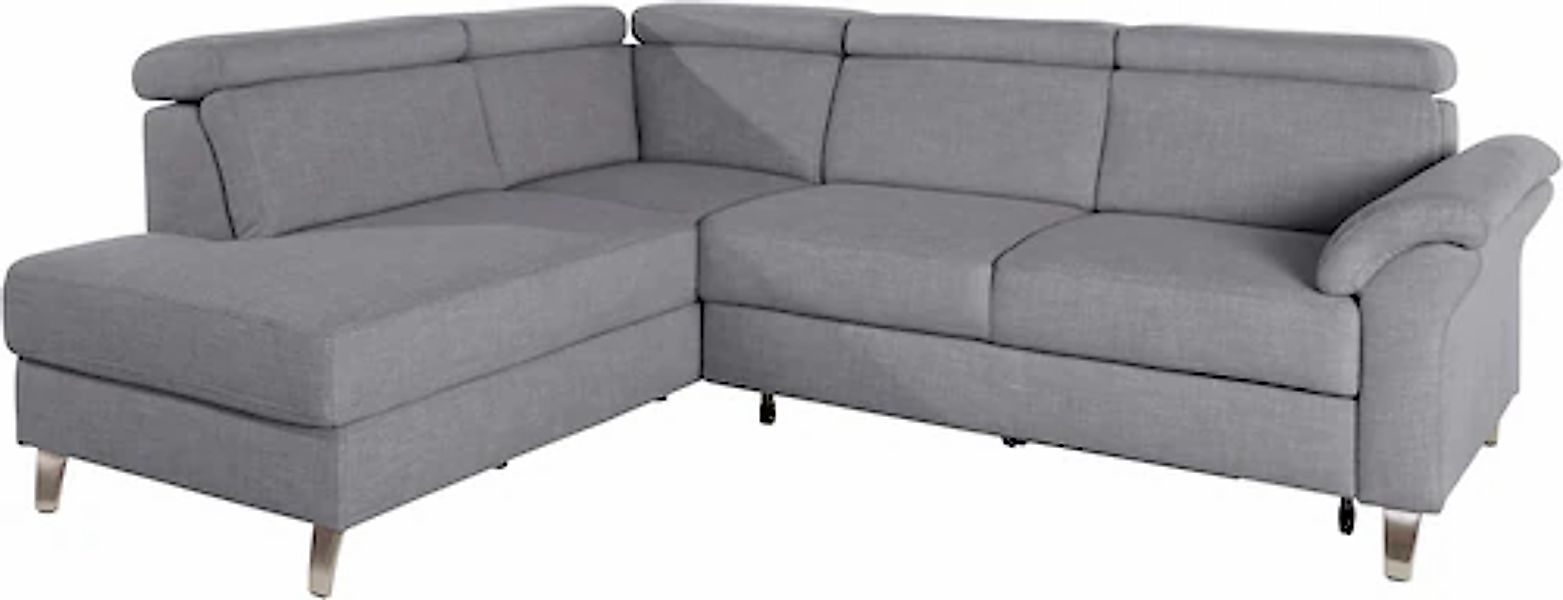 sit&more Ecksofa »Arngast L-Form« inklusive Kopfteilverstellung und Federke günstig online kaufen