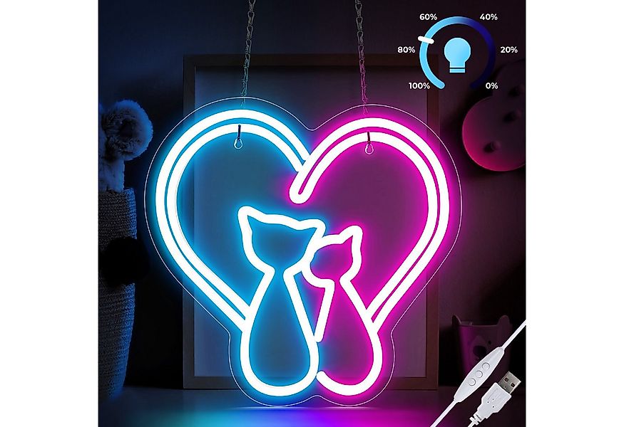 MUPOO Dekolicht LED Neon Schilder für Wanddekoration Dimmbar,USB-angetriebe günstig online kaufen