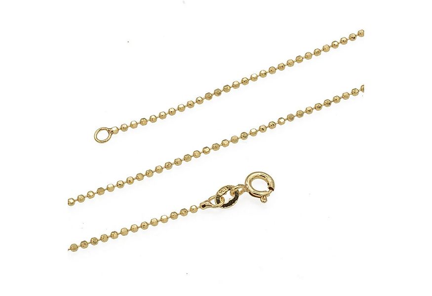 Bella Carina Silberkette Kugelkette facettiert 1,5 mm 925 Silber vergoldet günstig online kaufen
