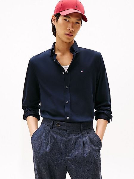 Tommy Hilfiger Businesshemd PERFORMANCE INTERLOCK elastisches Slim Fit mit günstig online kaufen