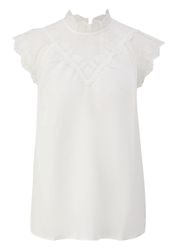 QS Kurzarmbluse Bluse Blusentop mit transparenten günstig online kaufen