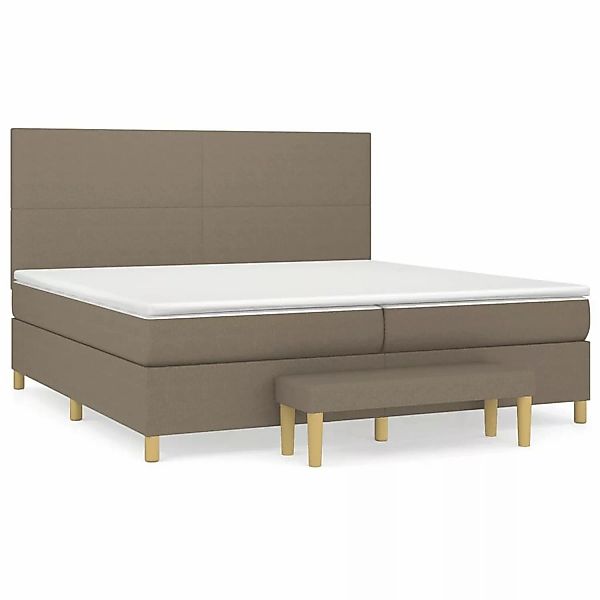 vidaXL Boxspringbett mit Matratze Taupe 200x200 cm Stoff1393037 günstig online kaufen