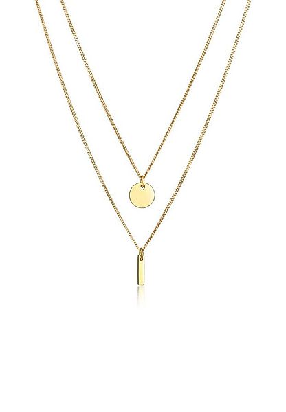 Elli Ketten-Set 2-lagig Layer Kreis Stab Geo 925 Silber, Geo günstig online kaufen