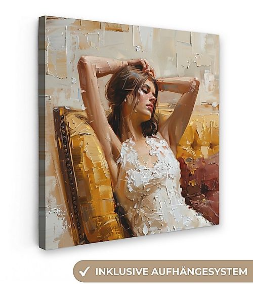 OneMillionCanvasses® Leinwandbild Frau - Kunst - Abstrakt - Modern, Fotodru günstig online kaufen