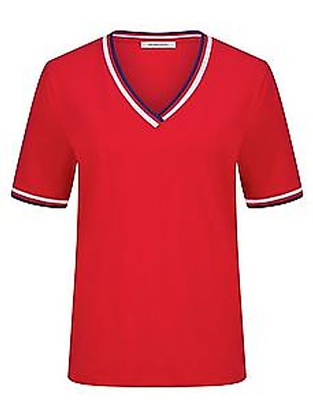 T-Shirt V-Ausschnitt Peter Hahn rot günstig online kaufen