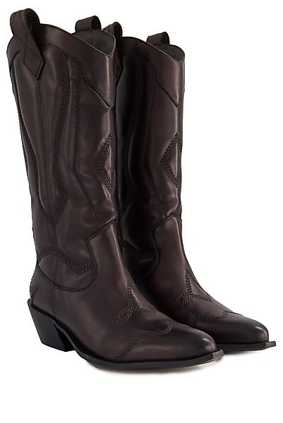 Studio Untold Cowboy-Stiefel XL-Schaft Ziernähte Weite günstig online kaufen