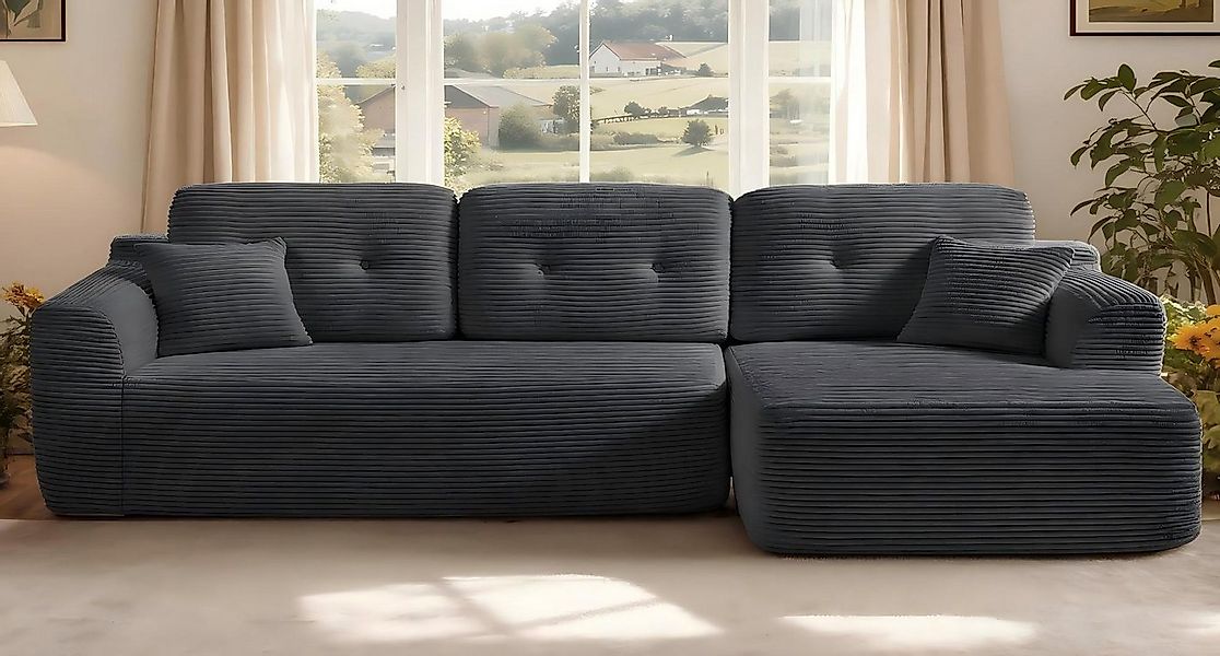 VASAGLE Ecksofa modulares Sofa 244 cm breit vakuumverpackt, Schlafsofa, kei günstig online kaufen