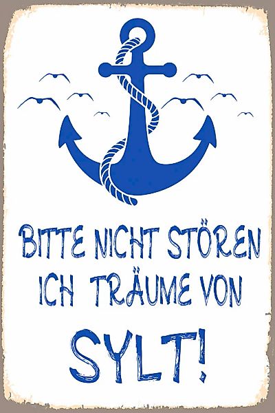 queence Metallbild "Traum von Sylt", Sprüche-Schriftzug-Sprüche-Sprüche & T günstig online kaufen