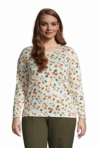 Supima-Shirt, Langarm in großen Größen, Damen, Größe: 48-50 Plusgrößen, Elf günstig online kaufen