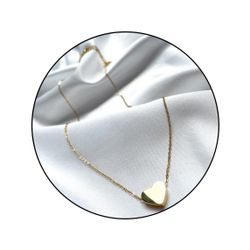 GOLDKLEIN Edelstahlkette Edelstahl Schmuck Herz Halskette, günstig online kaufen