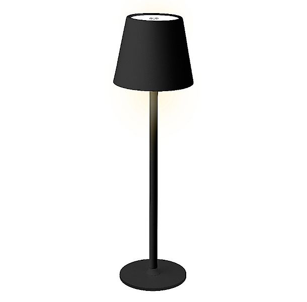 LED Tischlampe Kabellos Dimmbar Touch Schwarz USB Outdoor Leuchte Warmweiß günstig online kaufen