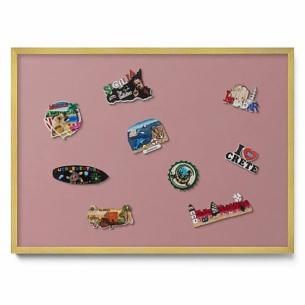 Tulup Magnettafel Magnetboard für Reisemagnete Pastellrosa Farbe 70x50 cm M günstig online kaufen
