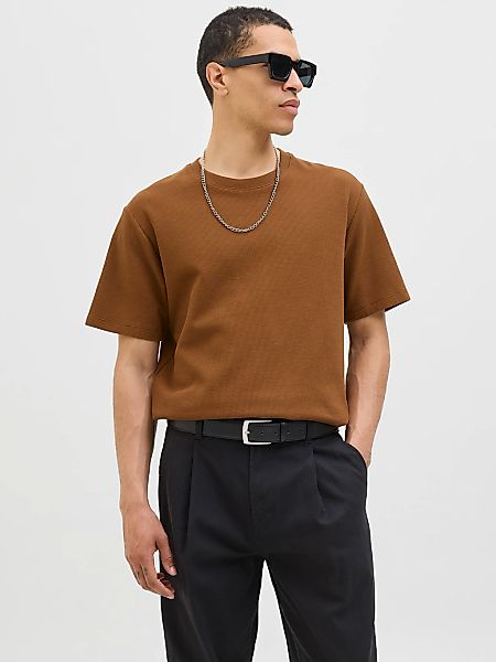 Jack & Jones Rundhalsshirt "JJEAUSTIN TEE SS NOOS" Materialmix, relaxed fit günstig online kaufen