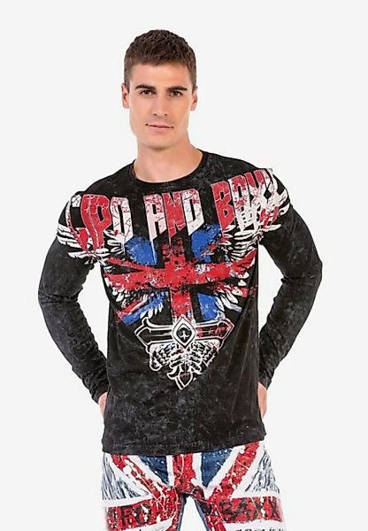 Cipo & Baxx Langarmshirt mit coolem Aufdruck günstig online kaufen