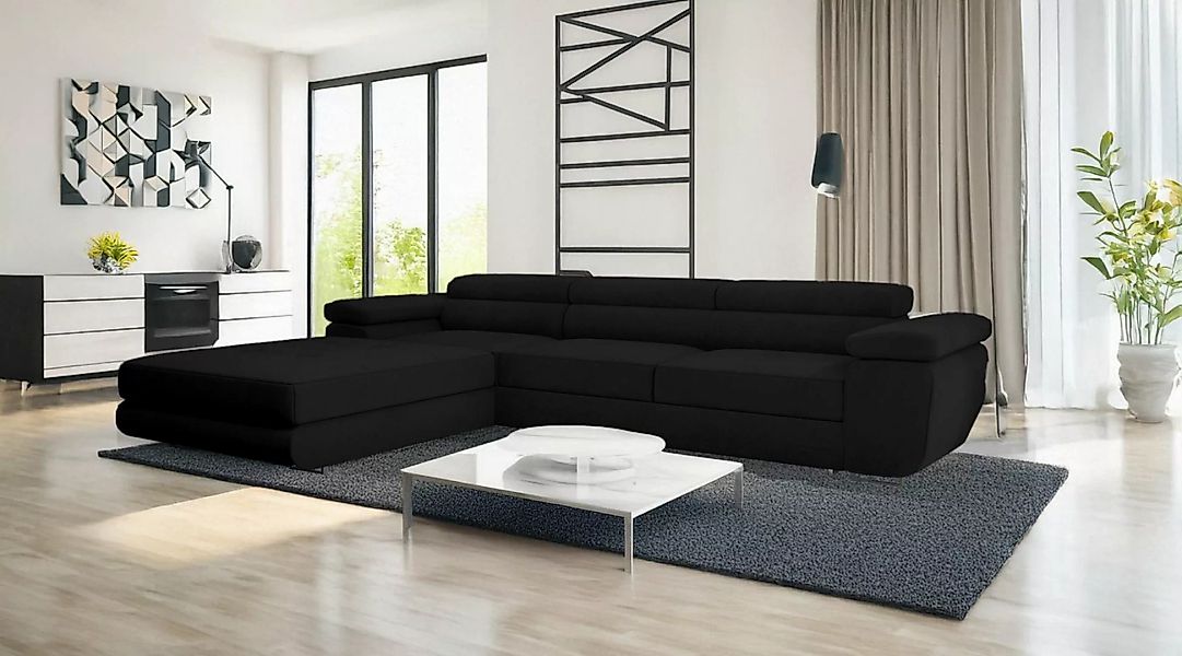 Goldstoff Ecksofa VENUS TWIN, mit Schlaffunktion und Bettkasten, 275x202x70 günstig online kaufen