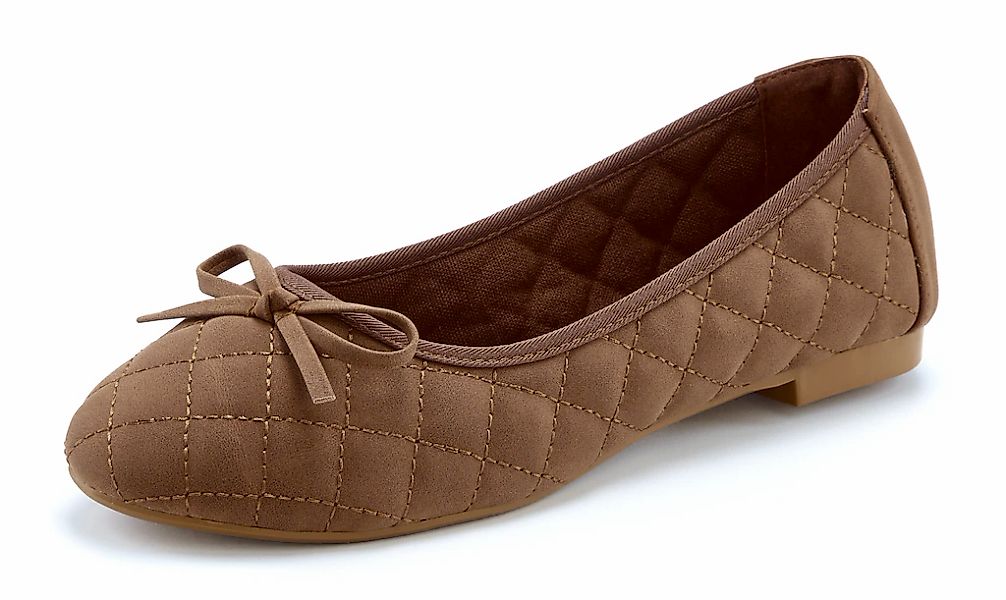 LASCANA Ballerina "Slipper, Schlüpfschuh" mit Schleifenapplikation VEGAN günstig online kaufen