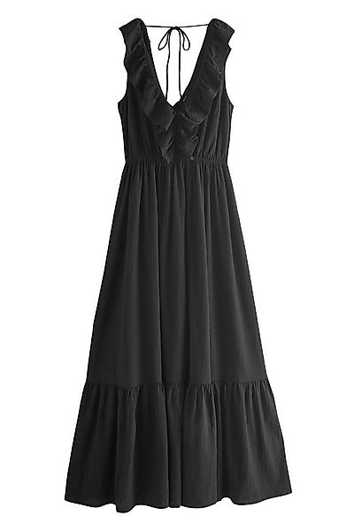 Next Strandkleid Ausgeschnittenes Maxikleid aus 100 % Baumwolle (1-tlg) günstig online kaufen