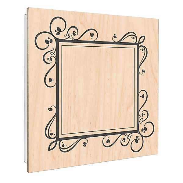Banjado Schlüsselkasten mit Holzfront 30x30cm Weiß Scharnier Links 50 Haken günstig online kaufen