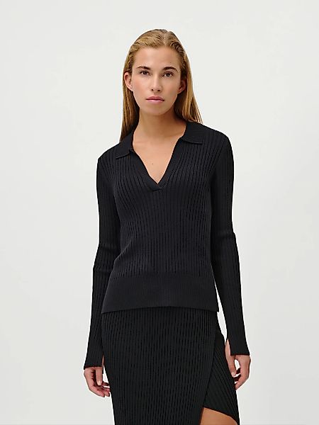 LeGer Polokragenpullover "Charlotte, LeGer by Lena Gercke" Polokragen mit V günstig online kaufen