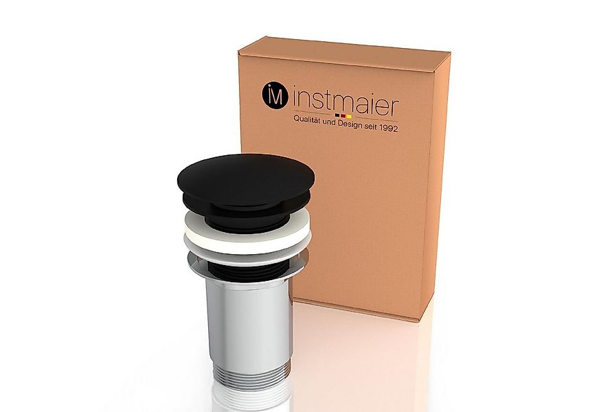 instmaier Ablaufventil Pop-Up-Ventil für Waschbecken, Trendfarbe schwarz, o günstig online kaufen