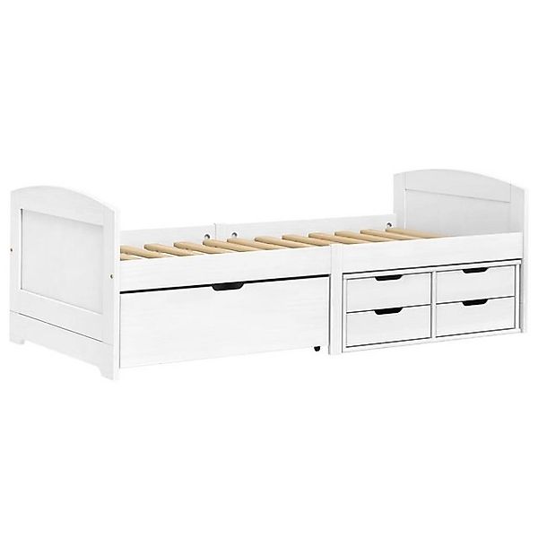 vidaXL Bett Tagesbett mit 5 Schubladen IRUN Weiß 90x200cm Massivholz Kiefer günstig online kaufen
