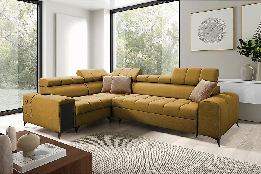 Kaiser Möbel Ecksofa Elegantes Ecksofa mit modischer Steppung,GRECO II Avra günstig online kaufen