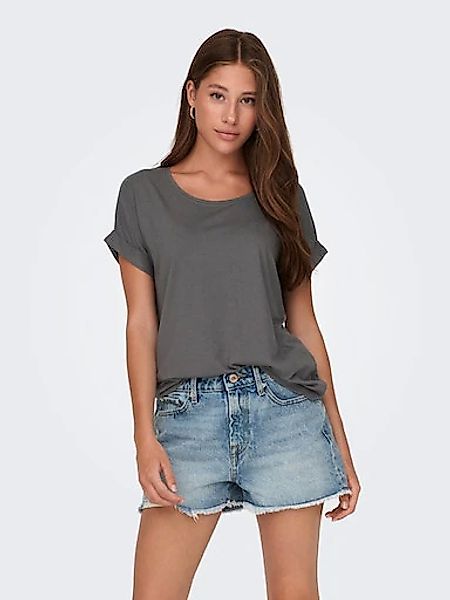 ONLY T-Shirt "ONLMOSTER – Kurzarmshirt mit Aufschlag und klassischem Look" günstig online kaufen
