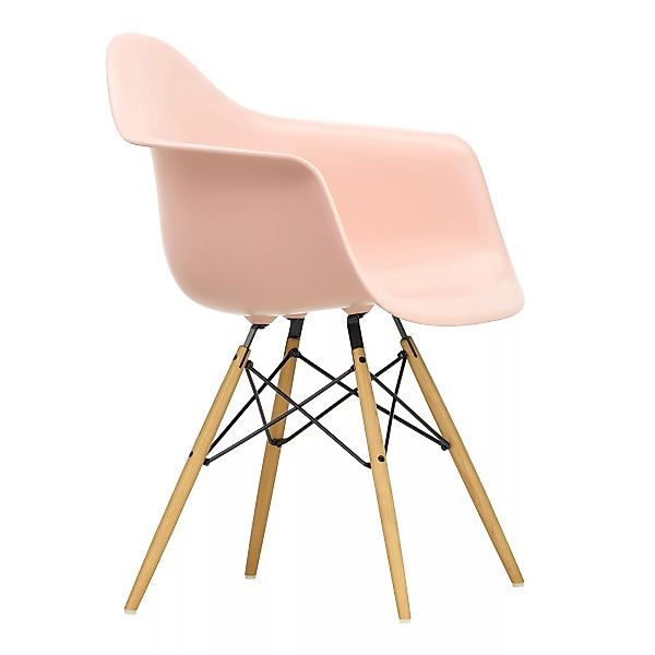 Vitra - Eames Plastic Armchair DAW Gestell Esche - blassrosa/Sitzschale Pol günstig online kaufen