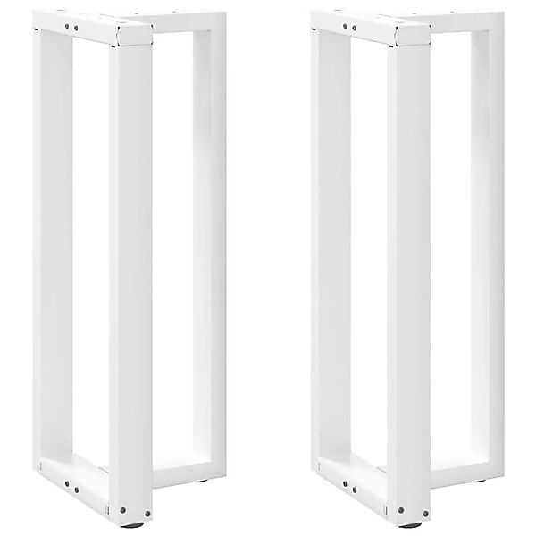 vidaXL Bartischbeine T-Form 2 Stk Weiß 50x35x100-101 cm Stahl 4013089 günstig online kaufen