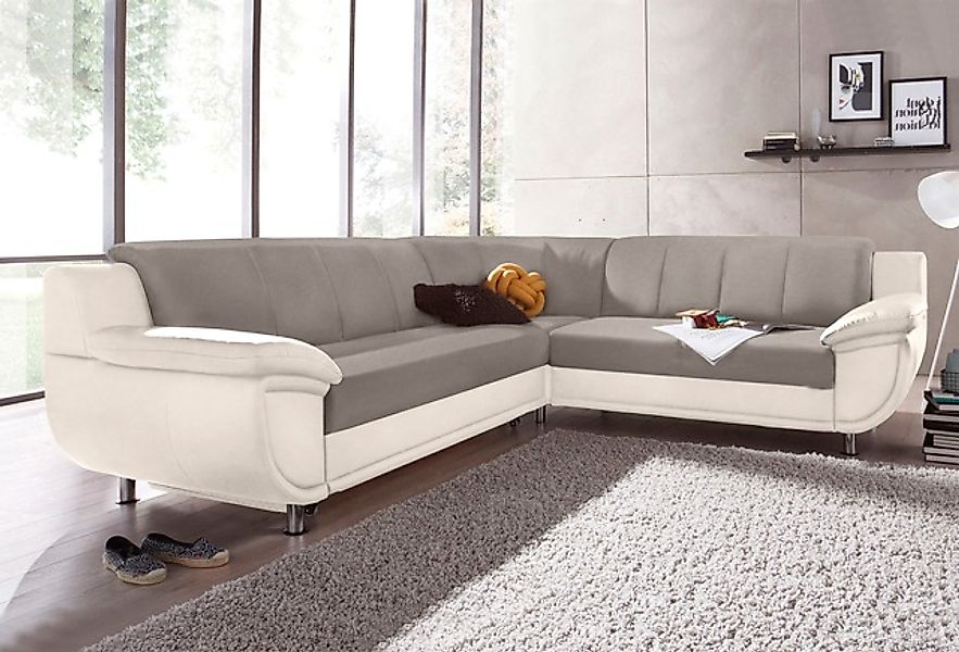 TRENDMANUFAKTUR Ecksofa »Rondo 3, zeitlos und modern, im Materialmix, L-For günstig online kaufen