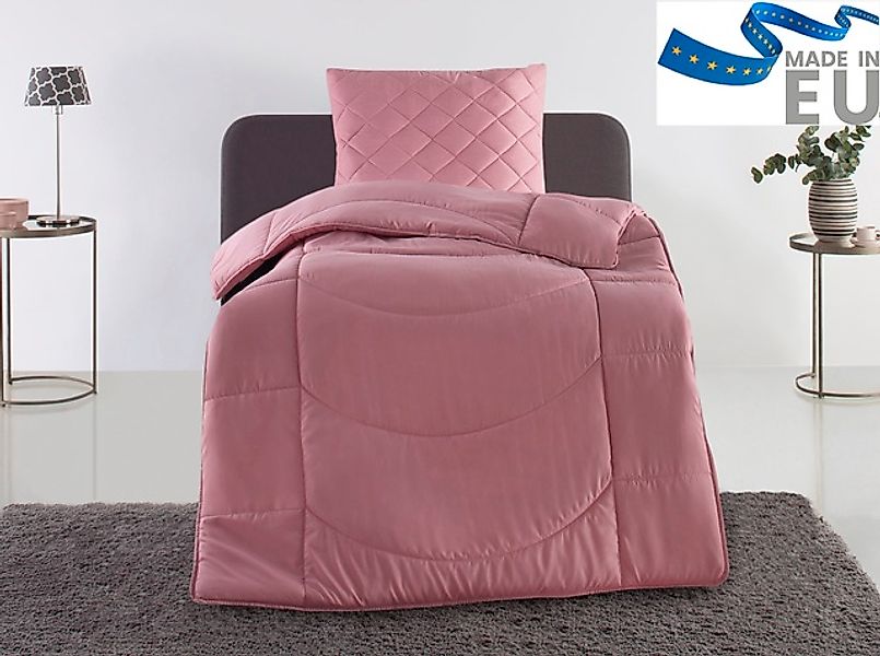 my home Steppbett + Kopfkissen »Microlux, Bettdecke 135x200 cm, 155x220 cm« günstig online kaufen