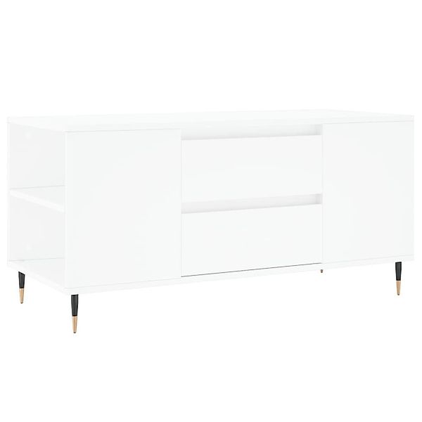 furnicato Couchtisch Weiß 102x44,5x50 cm Holzwerkstoff günstig online kaufen