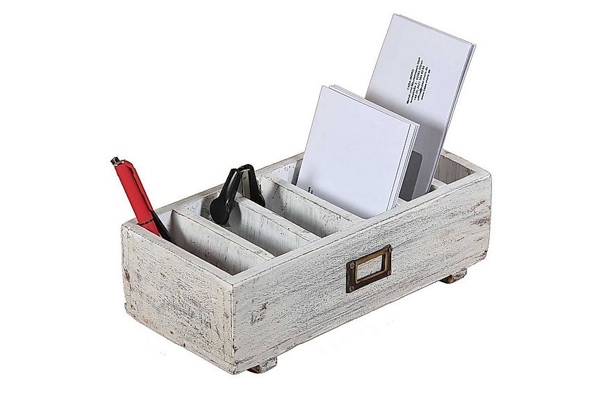 Casa Moro Organizer Organizer TIVOLI Shabby Weiß Holz Aufbewahrung Box Kist günstig online kaufen