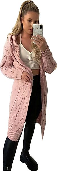 Worldclassca Kapuzenstrickjacke Worldclassca lange Strickjacke Zopfmuster günstig online kaufen