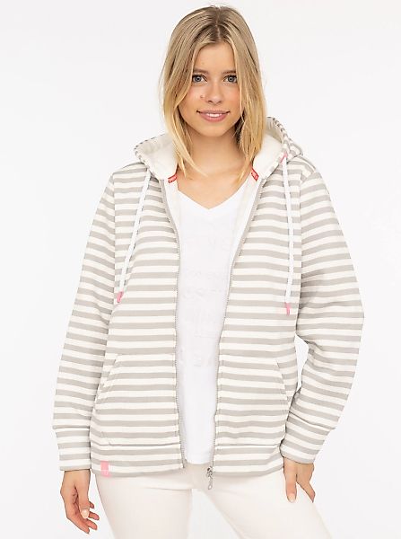 Zwillingsherz Kapuzensweatjacke, Streifen, Kapuze, Reißverschluss, modisch, günstig online kaufen