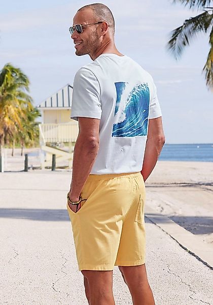 John Devin T-Shirt, Printshirt Kurzarmshirt mit modernem Rückenprint aus re günstig online kaufen