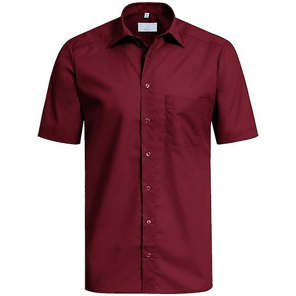 GREIFF Kurzarmhemd Greiff Corporate Hemd BASIC Herren OEKO TEX® Bordeaux günstig online kaufen