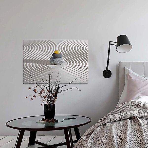 Bricoflor Badezimmer Bild Mit Steinmännchen Wellness Wandbild Für Schlafzim günstig online kaufen