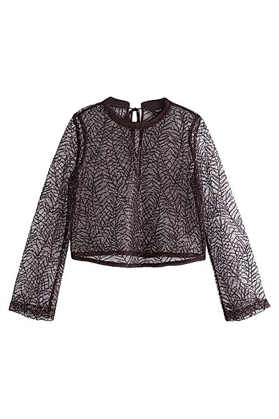 Next Langarmbluse Langärmelige Bluse mit Laubmuster günstig online kaufen