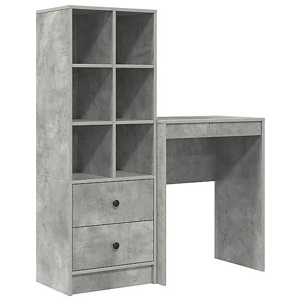 vidaXL Sideboard Schreibtisch mit Stauraum Grau günstig online kaufen