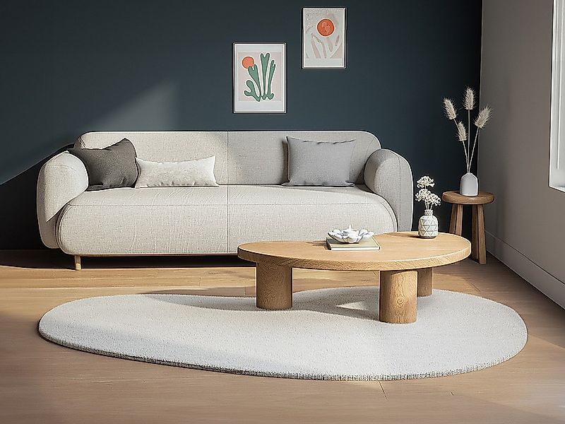 Hochflorteppich organisch - Pelz-Optik - 200 x 300 cm - Beige - GIRONA günstig online kaufen