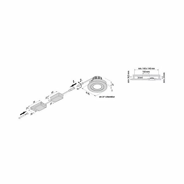 LED-Einbaustrahler Eco SR 68 chrom matt 4.000 K Ø 8,5 cm Alu günstig online kaufen