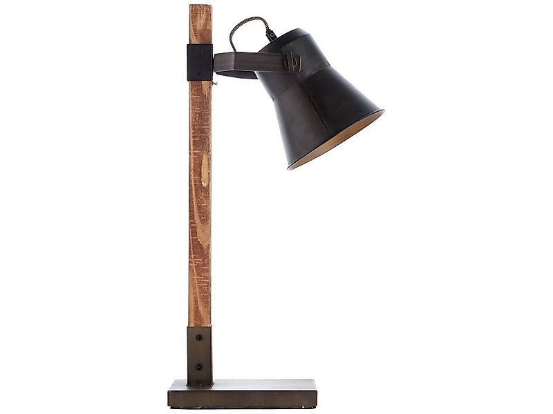 Brilliant Tischleuchte Plow, ohne Leuchtmittel, Tischlampe schwarz stahl/ho günstig online kaufen